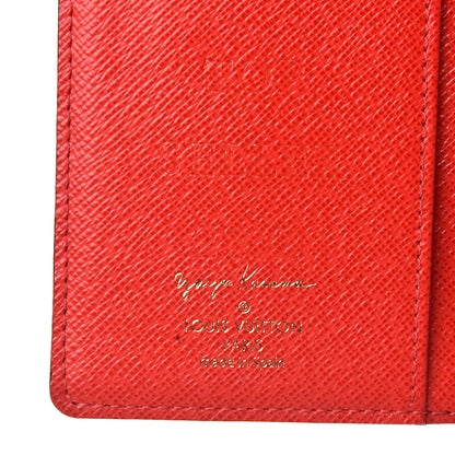 Louis Vuitton Monogram Kusama Town Small Ring Agenda Cover Red 6 of 9