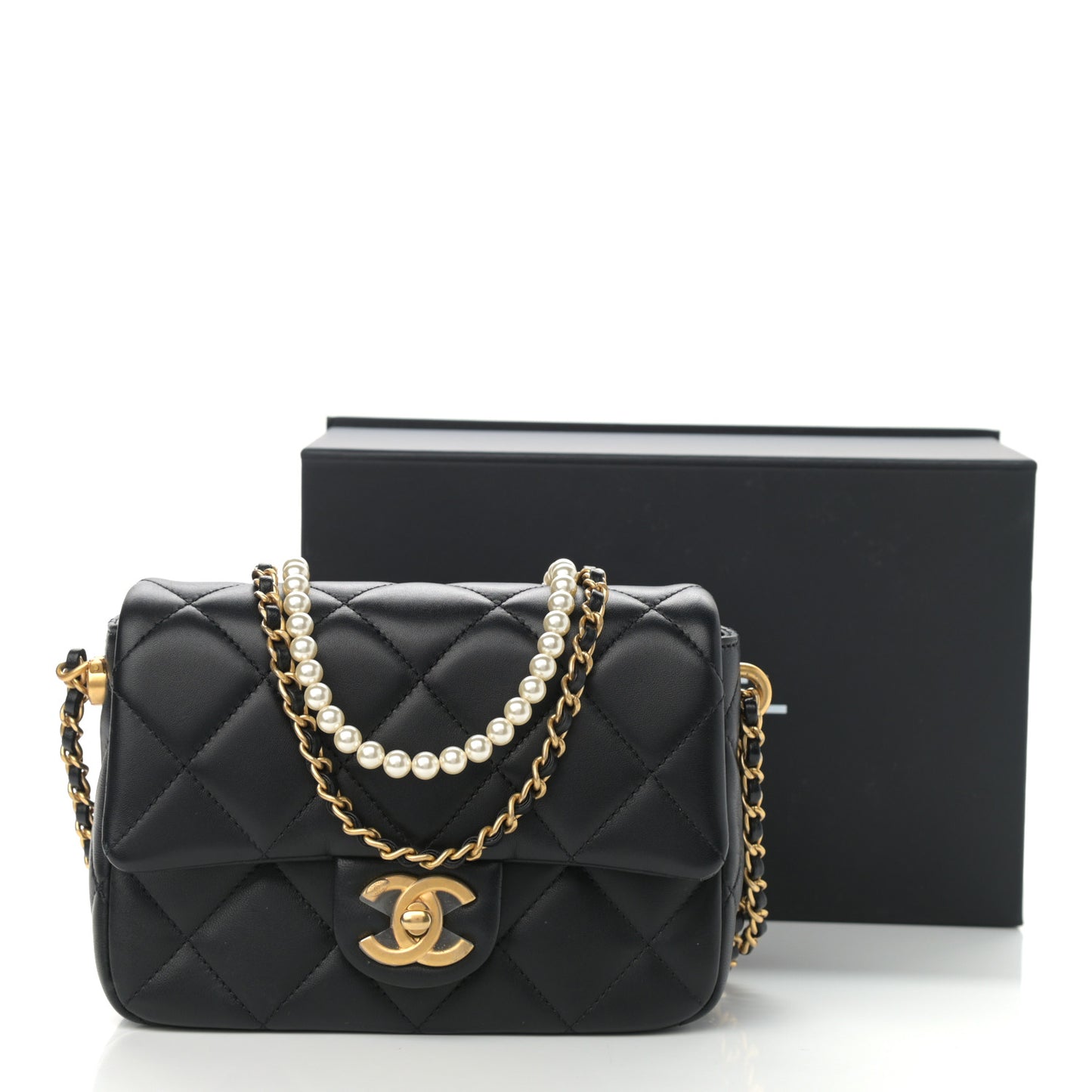 Lambskin Quilted Mini My Perfect Flap Black