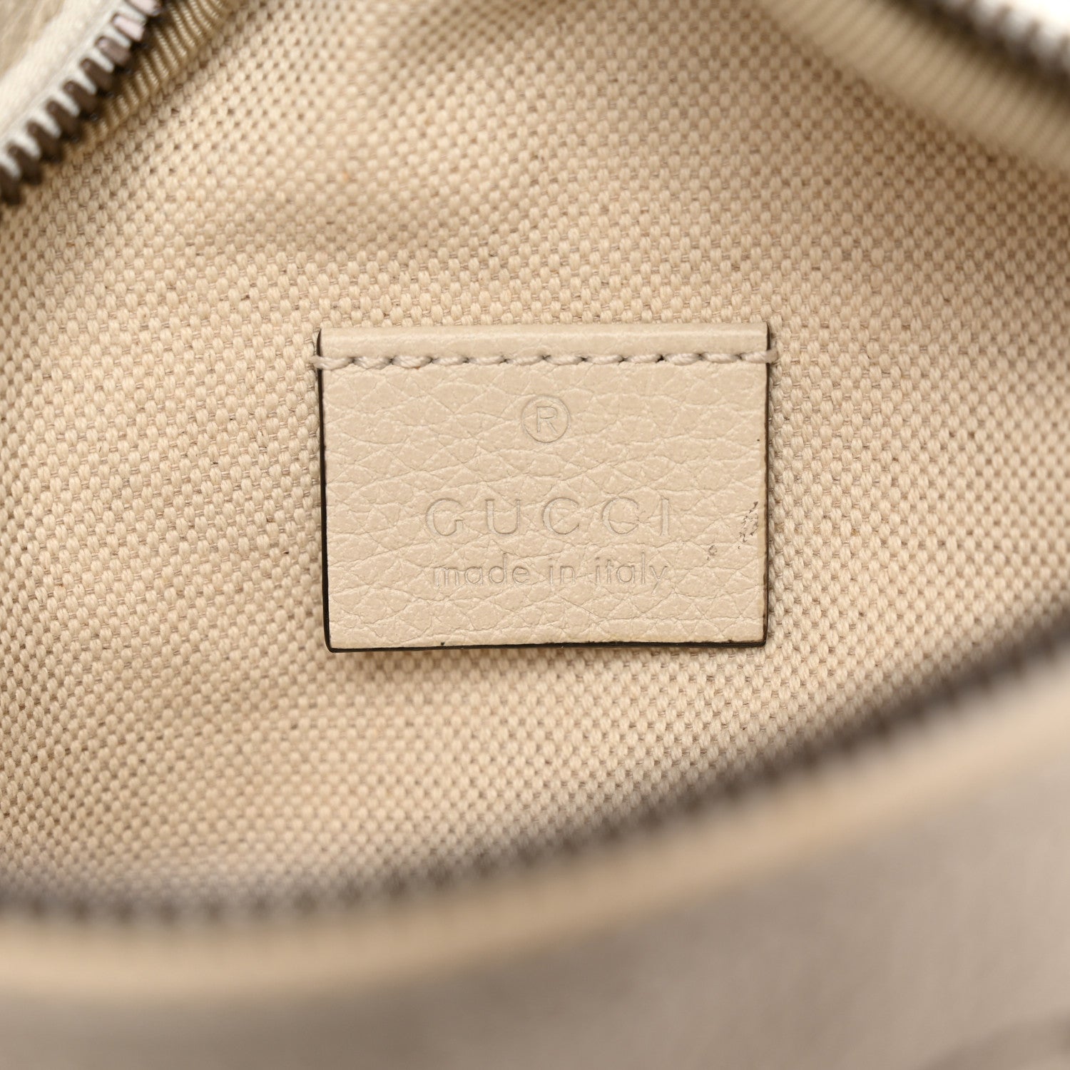 Gucci Grained Calfskin Small Logo Belt Bag White 6 of 11