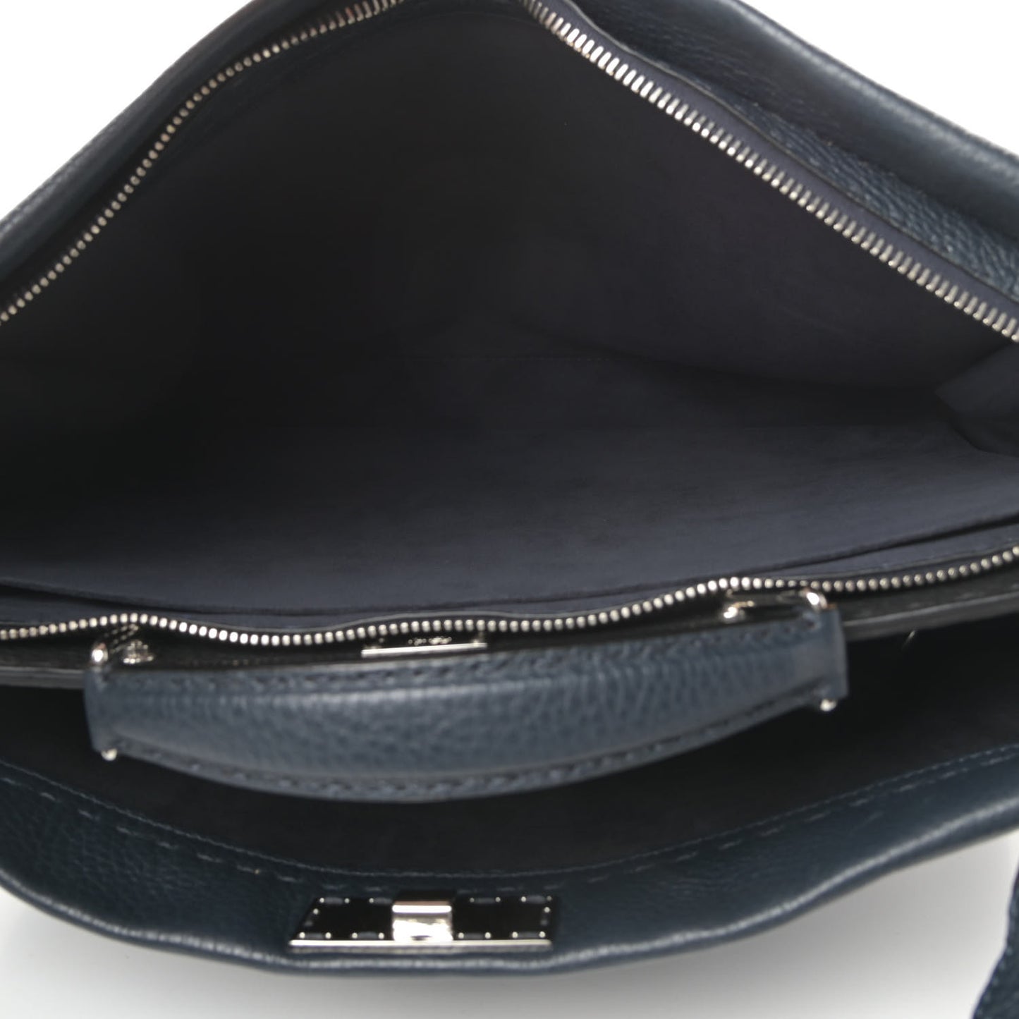 Cuoio Romano Selleria Bi-Color Large Mens Peekaboo Iconic Essential Satchel Lavagna Black