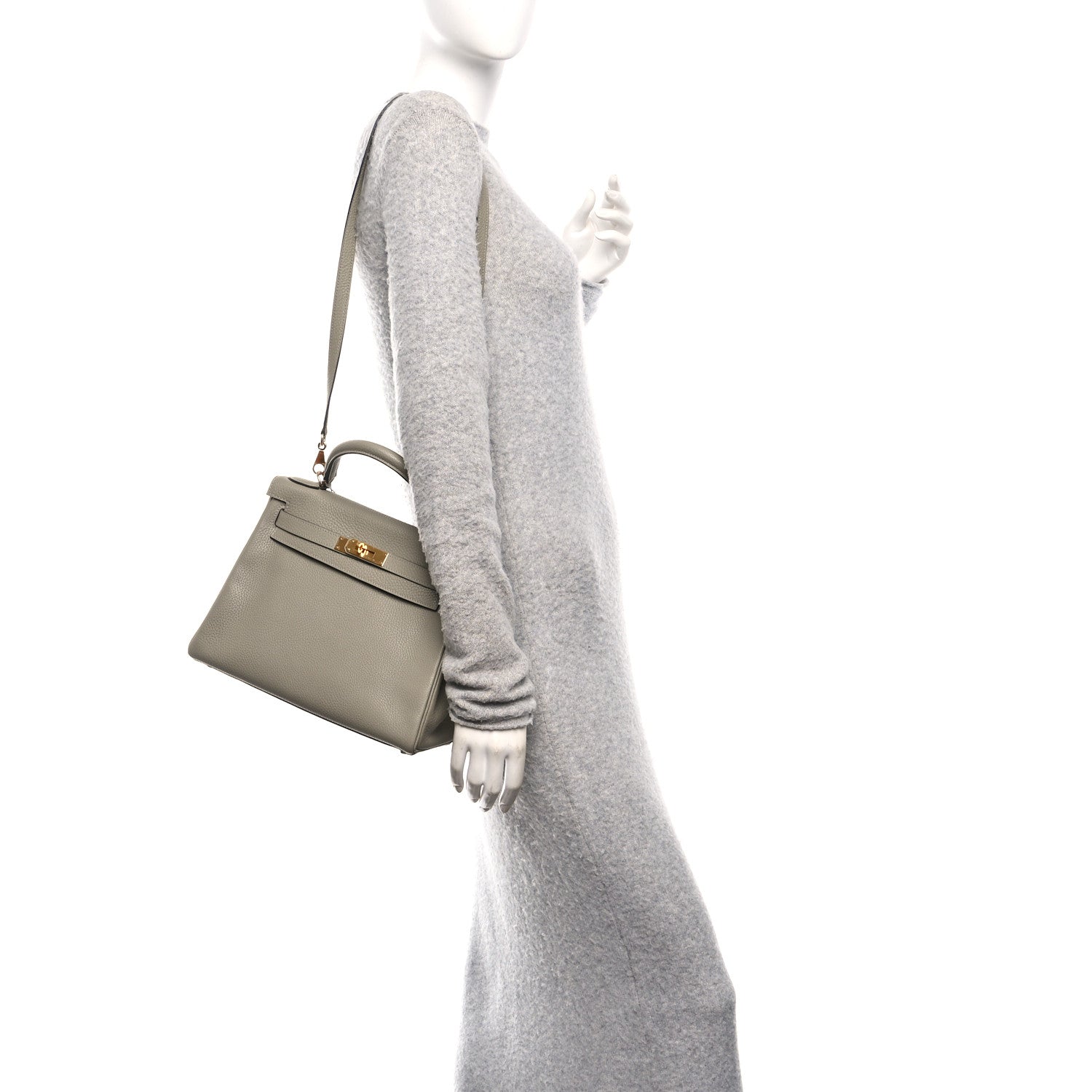 Hermes Togo Kelly Retourne 28 Sauge 2 of 14