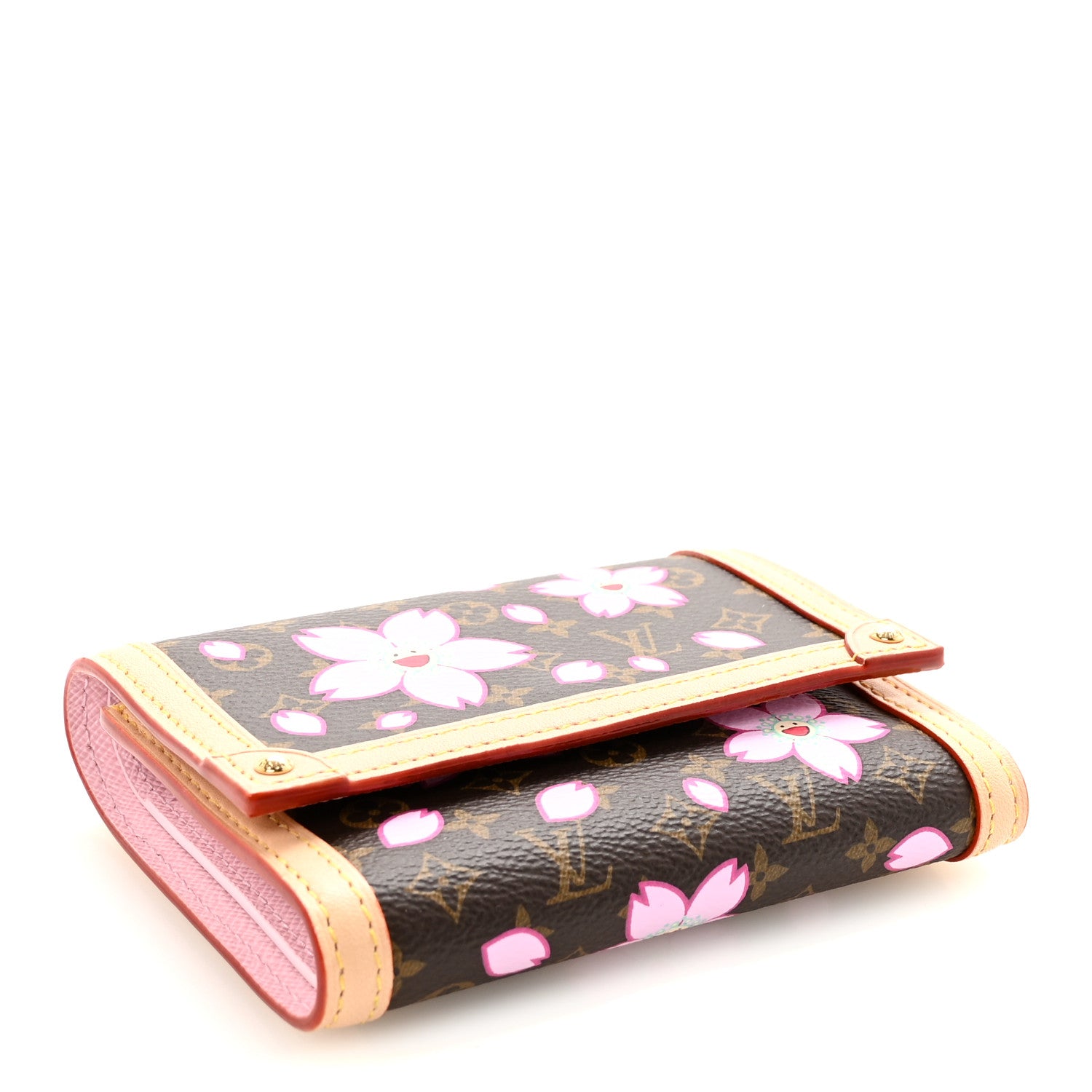 Louis Vuitton LV X TM Monogram Cherry Blossom Victorine Wallet Sakura Brown 4 of 7