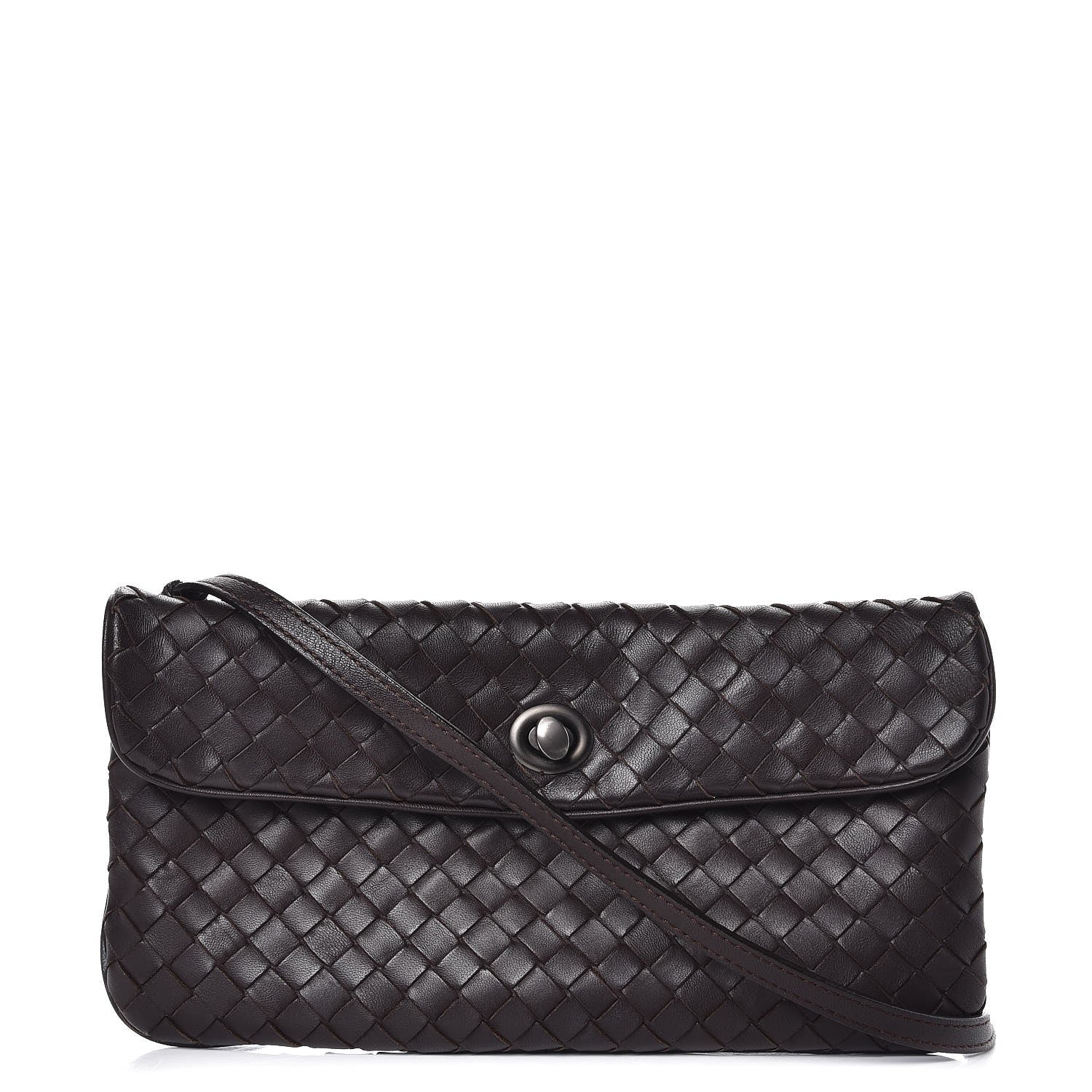 Bottega Veneta Nappa Intrecciato Flap Crossbody Ebano 1 of 7