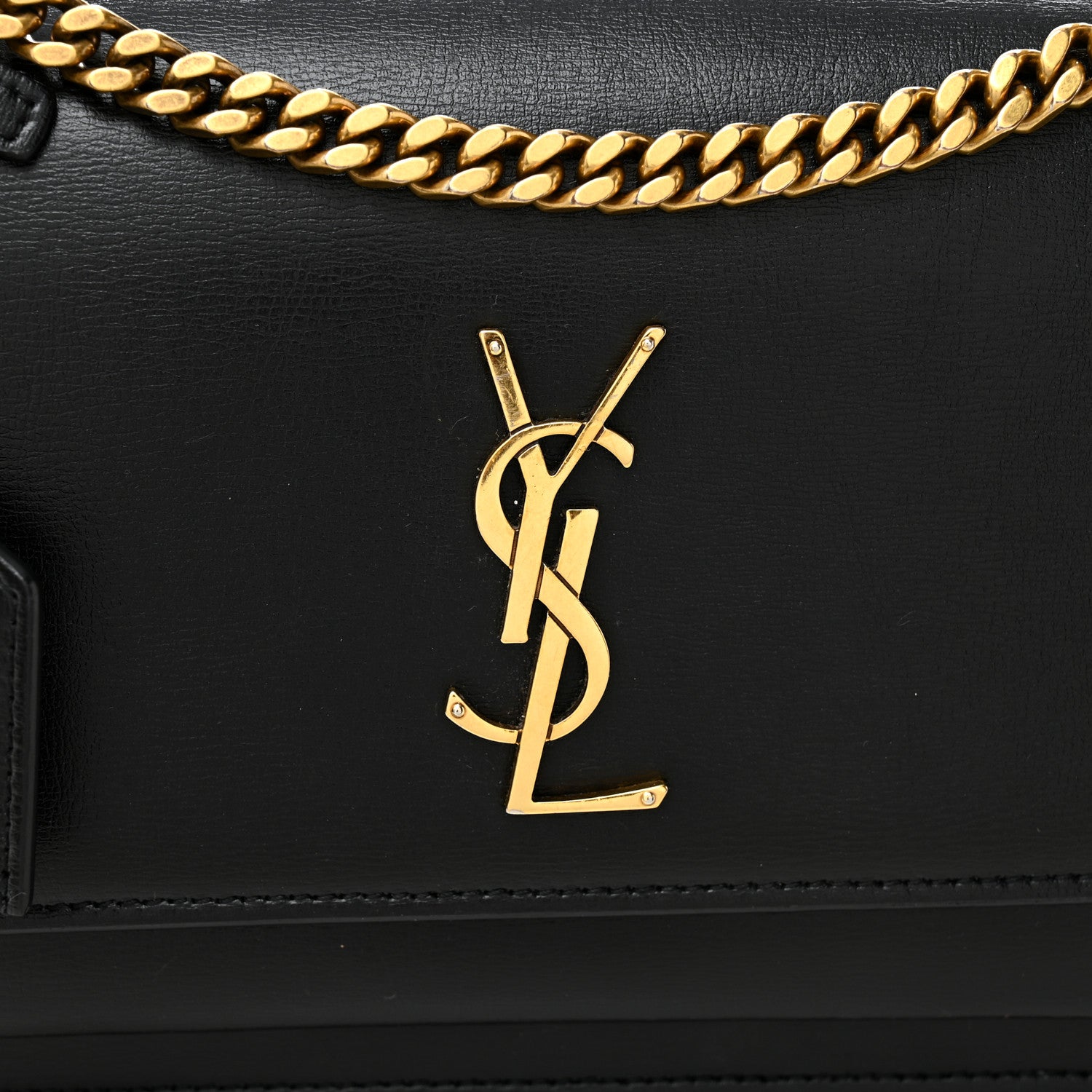 Saint Laurent Calfskin Medium Monogram Sunset Black 1784416