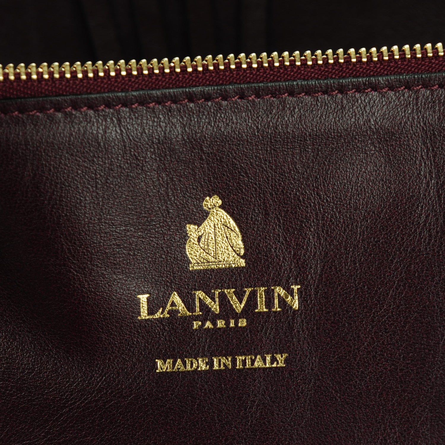 Lanvin Smooth Calfskin Small Fringe Shopper Tote Aubergine 9 of 10