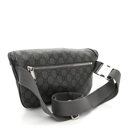 Gucci GG Supreme Monogram Textured Dollar Calfskin Ophidia Belt Bag Grey Black Graphite Grey 3 of 12