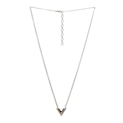 Louis Vuitton Essential V Necklace Silver 3 of 7