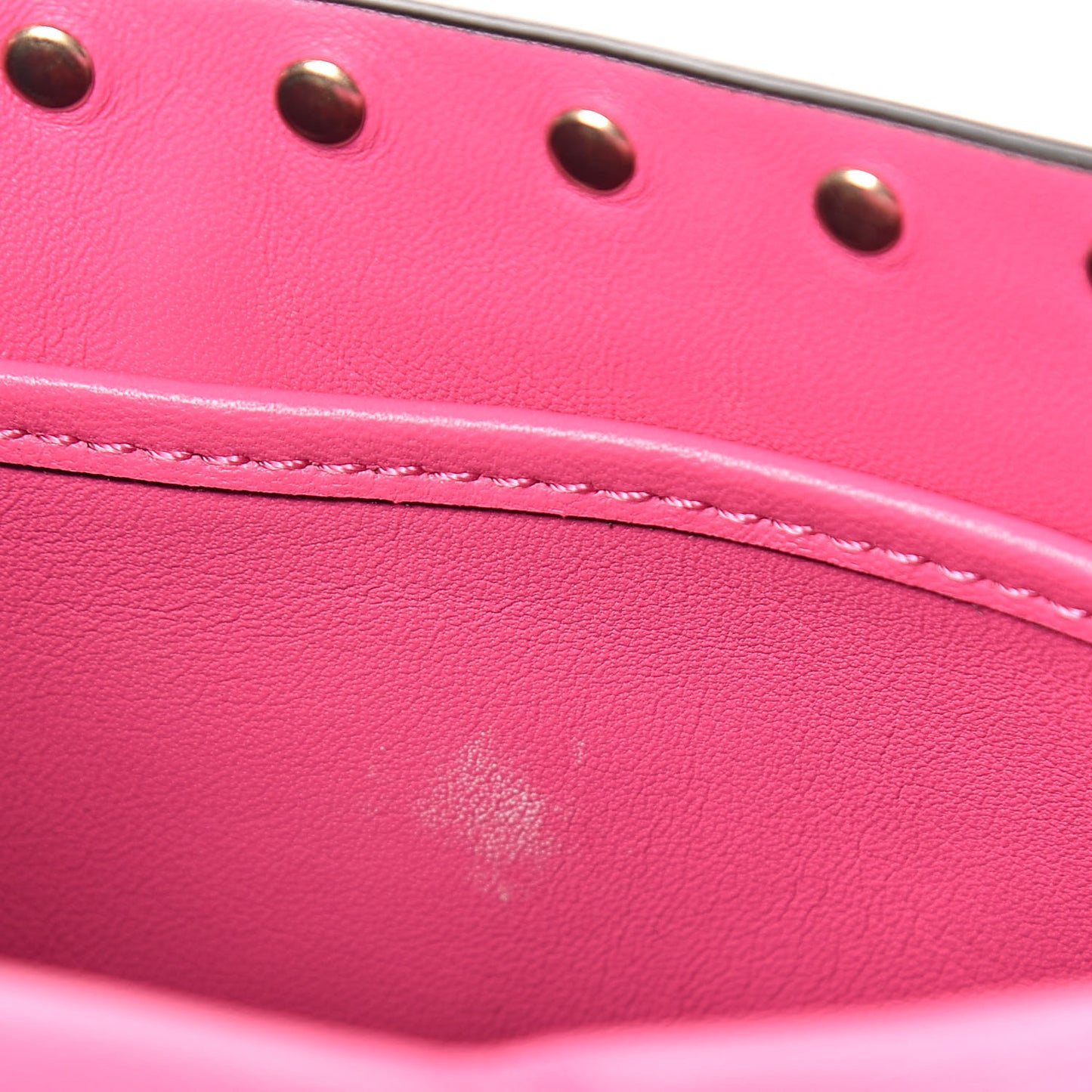 Nappa Medium Rockstud Spike Shoulder Bag Pink Orchid