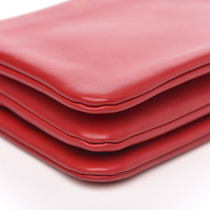 Celine Lambskin Small Trio Crossbody Bag Red 11 of 12