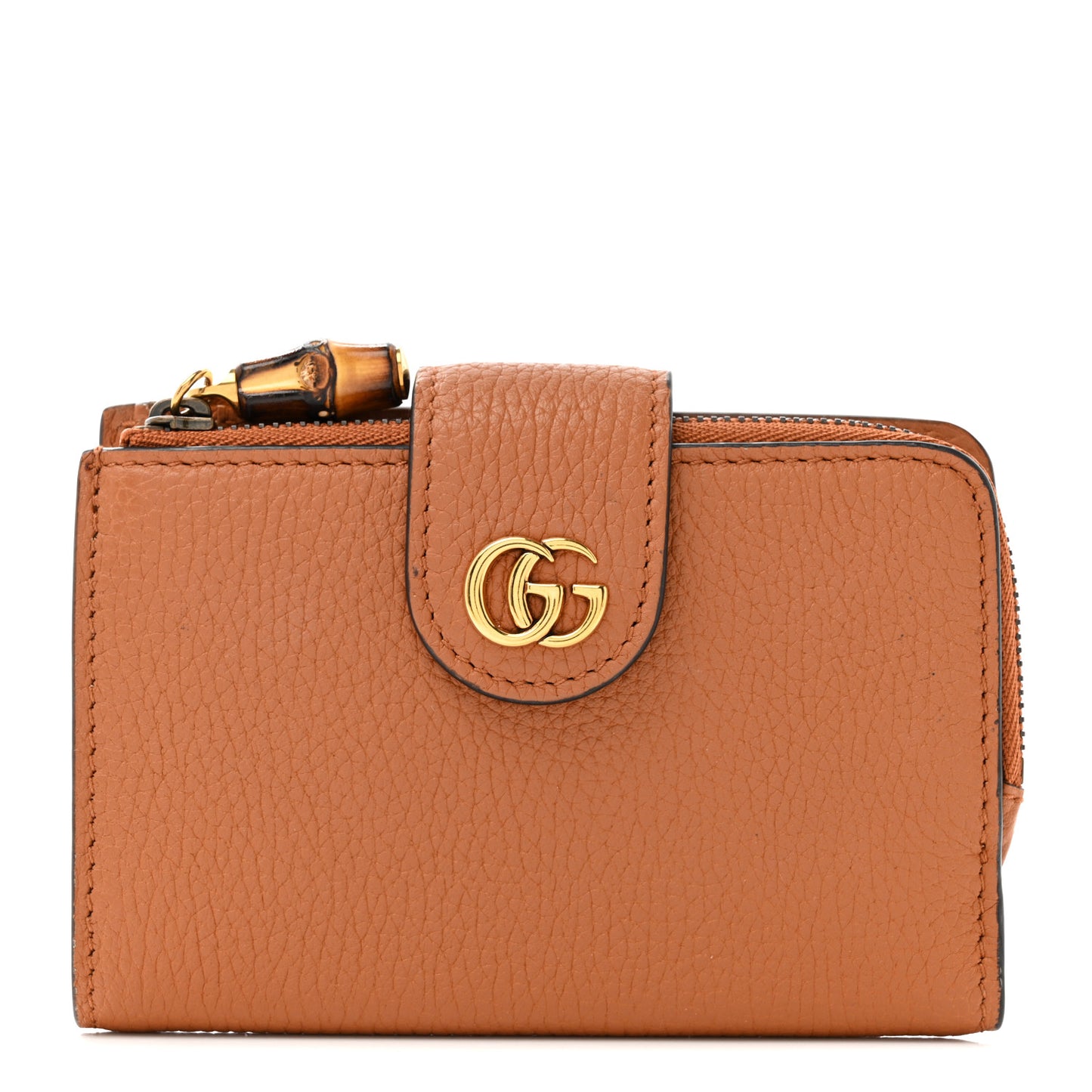 Piuma Calfskin Medium Bamboo Double G Wallet Cuir