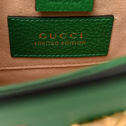 Gucci GG Supreme Monogram Flora Web Small Ophidia Chain Shoulder Bag Green 6 of 9