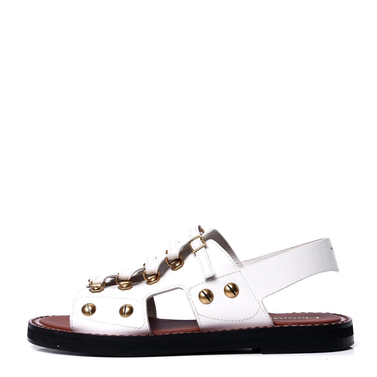 Christian Dior Calfskin Wildior Sandal 36 White 1 of 6