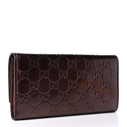 Gucci Shine Guccissima Lovely Heart Continental Wallet Scarlatto 2 of 7