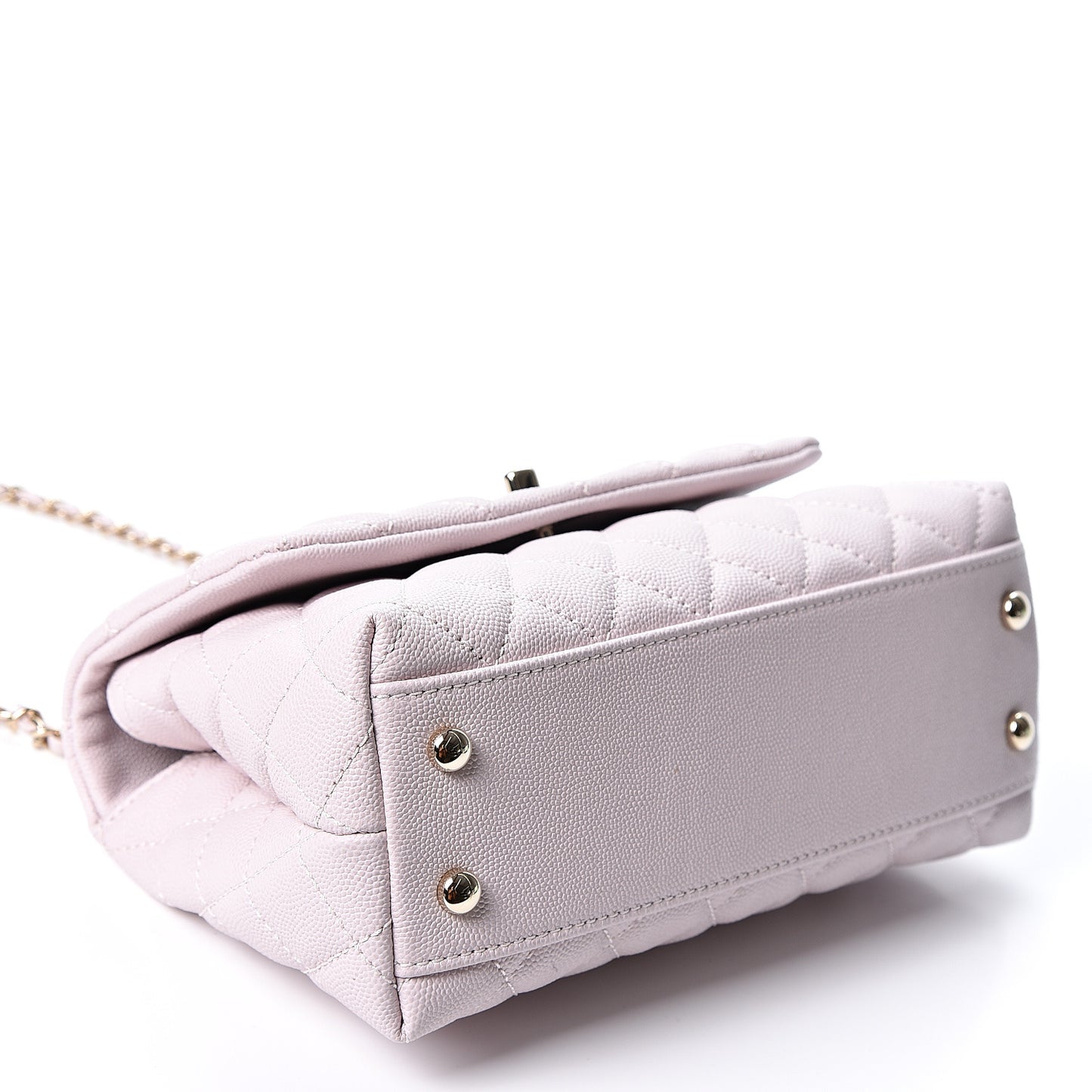 Caviar Quilted Mini Coco Handle Flap Lilas Lilac