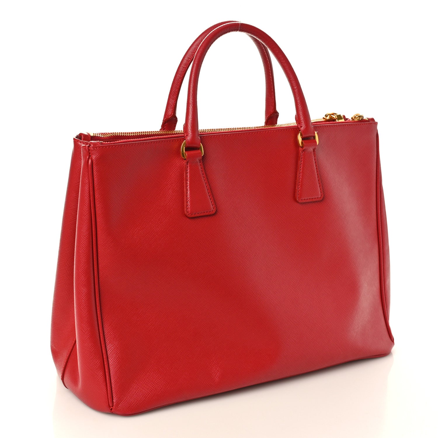 Prada Saffiano Large Galleria Double Zip Tote Fuoco 2 of 11