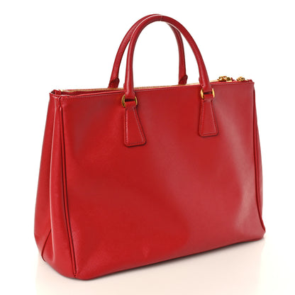 Prada Saffiano Large Galleria Double Zip Tote Fuoco 2 of 11