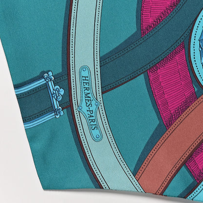 Hermes Silk Cavalcadour Maxi Twilly Canard Fuchsia Brique 4 of 7