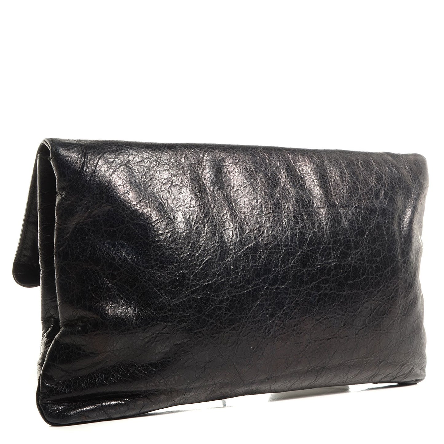 Agneau Classic Hardware Envelope Clutch Black