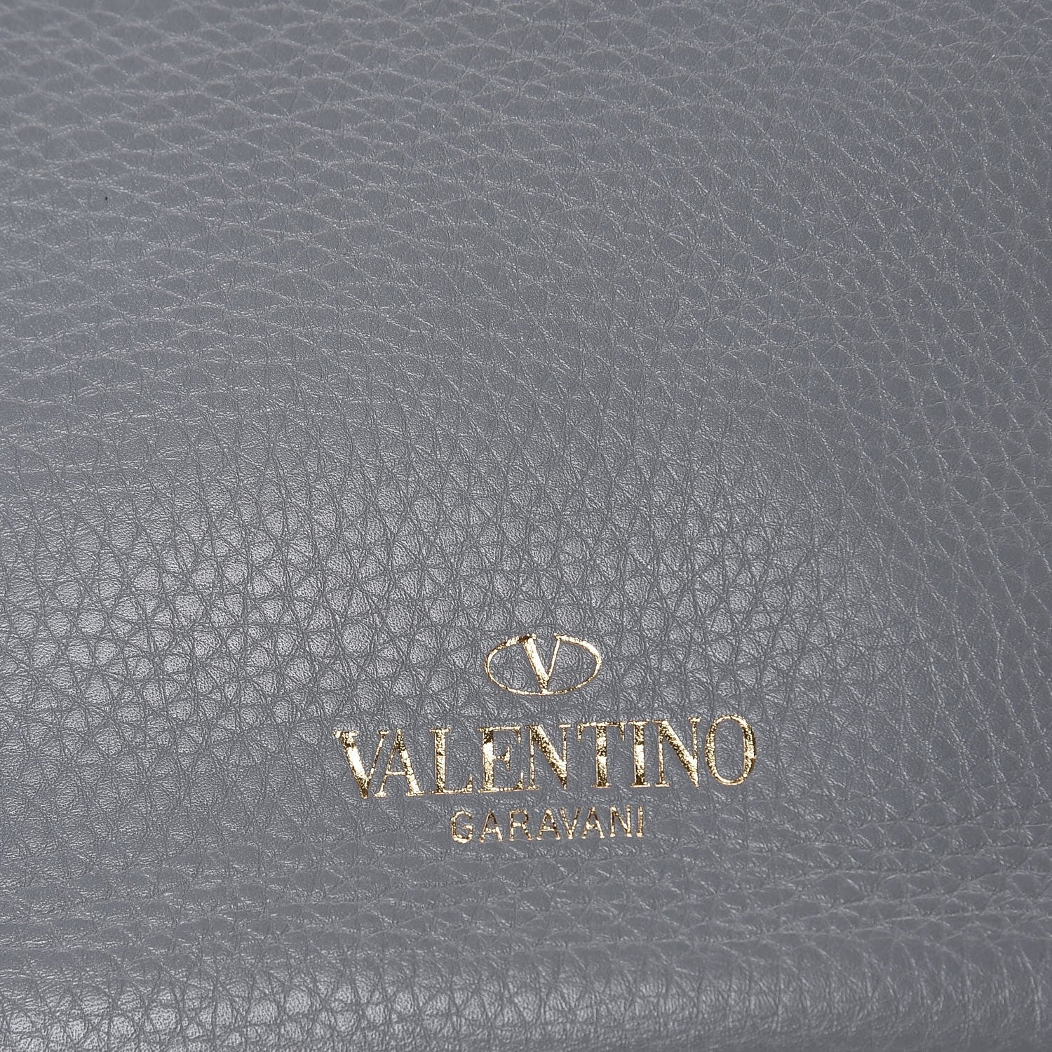 Valentino Garavani Pebbled Calfskin Small Rockstud Single Handle Flap Bag Pastel Grey 8 of 8