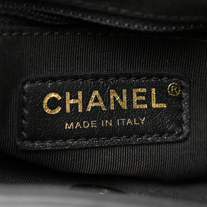 Chanel Grained Calfskin Chevron Stitched Backpack Black 6 of 10