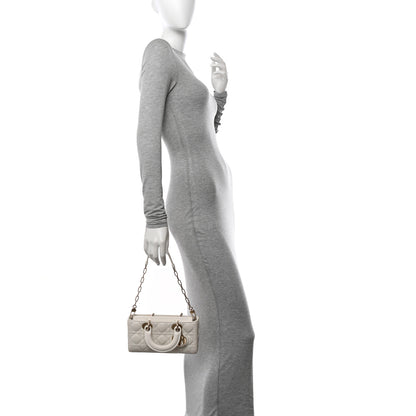 Christian Dior Lambskin Cannage Small Lady D-Joy Latte 2 of 10