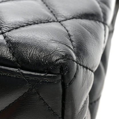 Chanel Shiny Aged Calfskin Quilted Nano Kelly Shopper Black Black 12 of 15