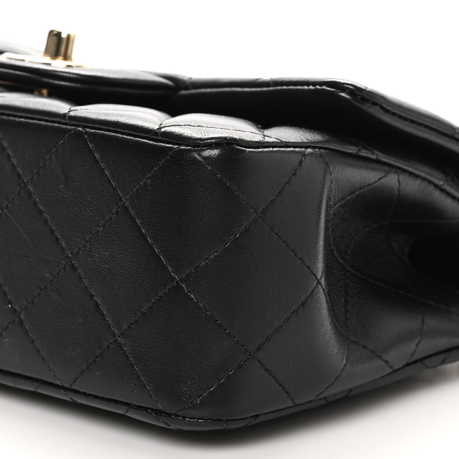 Chanel Lambskin Quilted Mini Top Handle Rectangular Flap Black 11 of 13