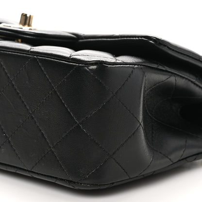 Chanel Lambskin Quilted Mini Top Handle Rectangular Flap Black 11 of 13