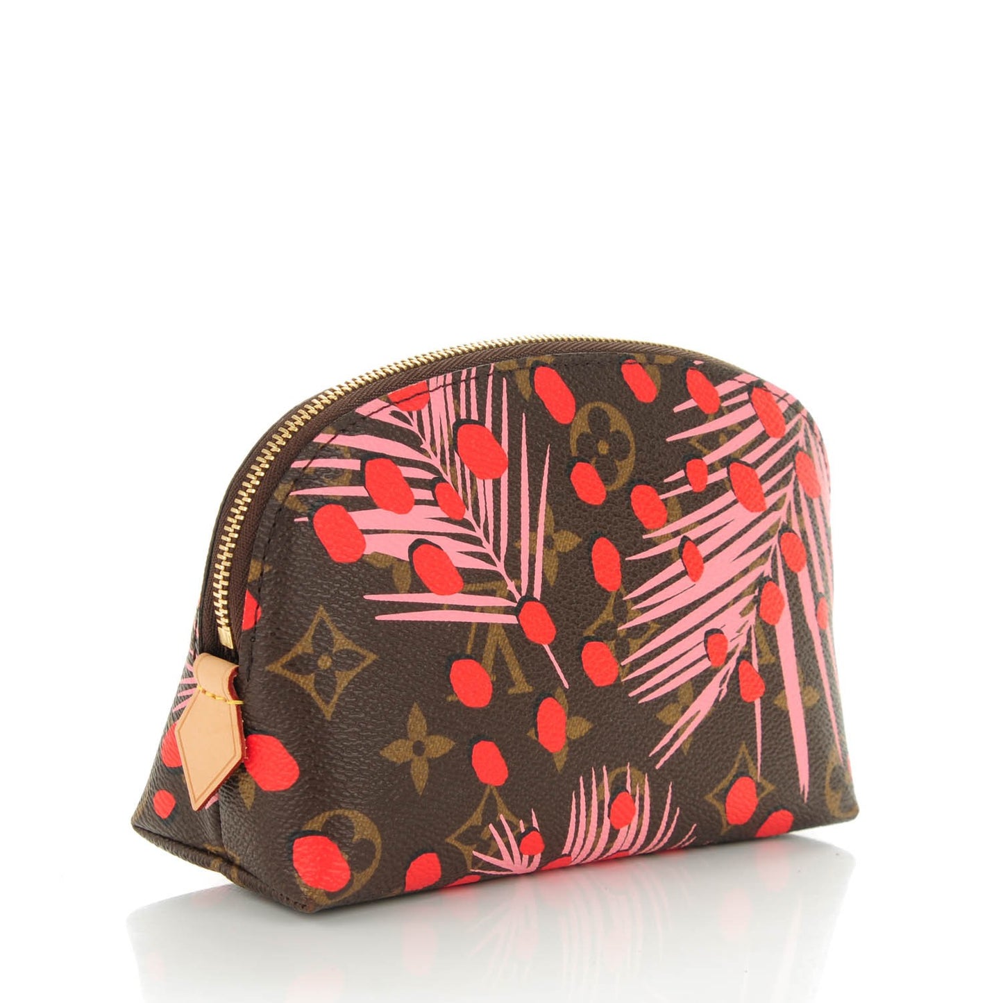 Monogram Jungle Dots Cosmetic Pouch Sugar Pink Poppy
