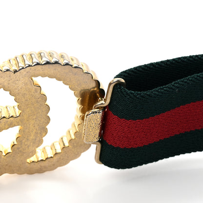 Gucci Canvas Torchon Double G Web Belt 90 36 Verde 3 of 4