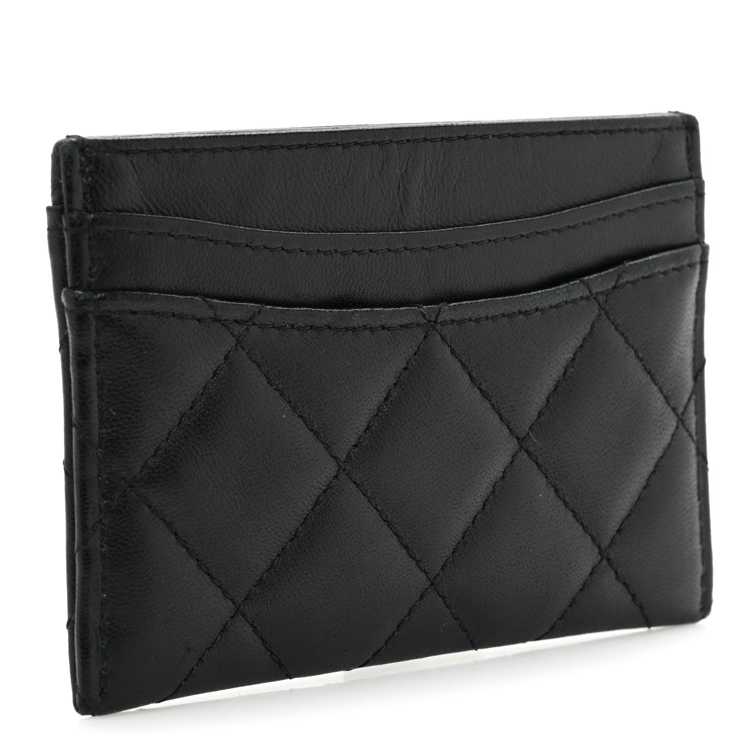 Chanel Lambskin Quilted Card Holder Black 3 of 12