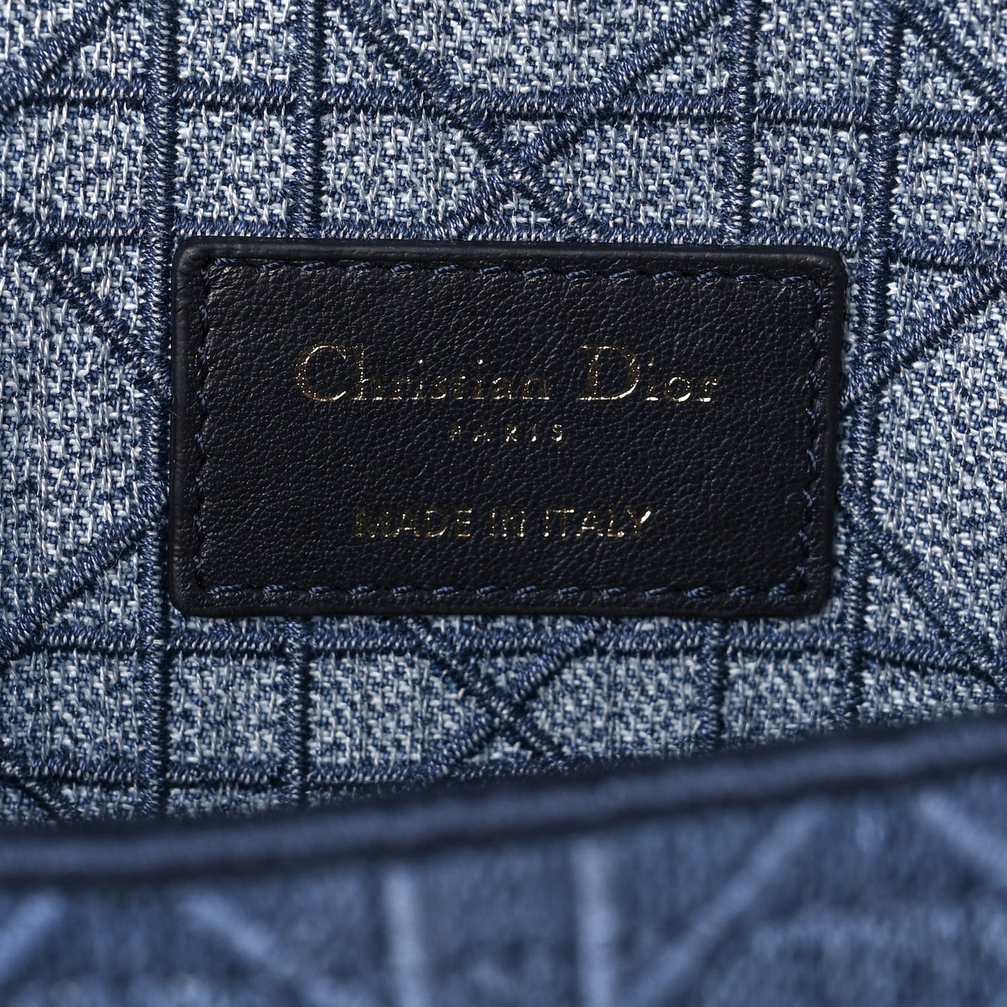 Denim Cannage Small Caro Bag Blue