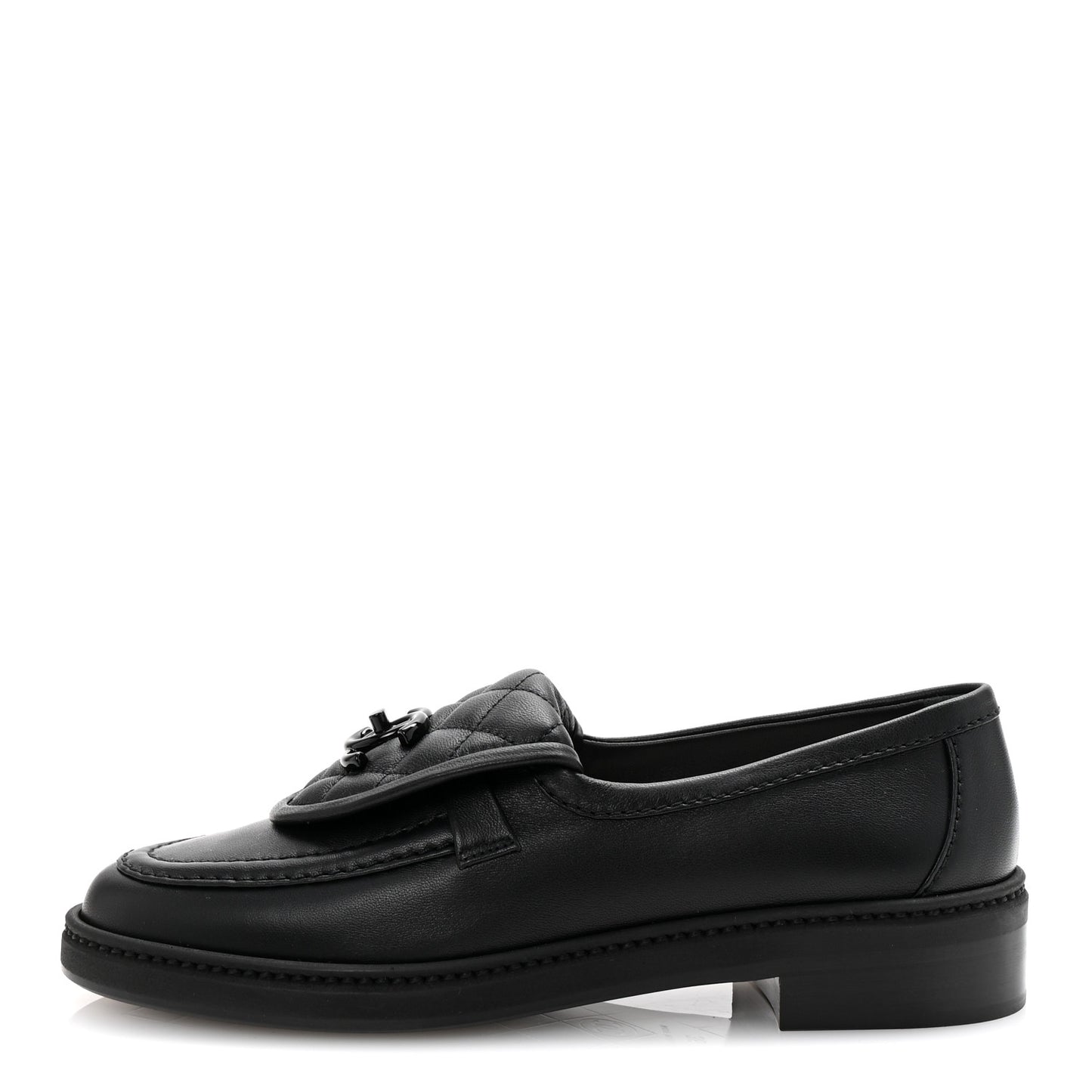 Lambskin Quilted CC Turnlock Loafers 36 Black