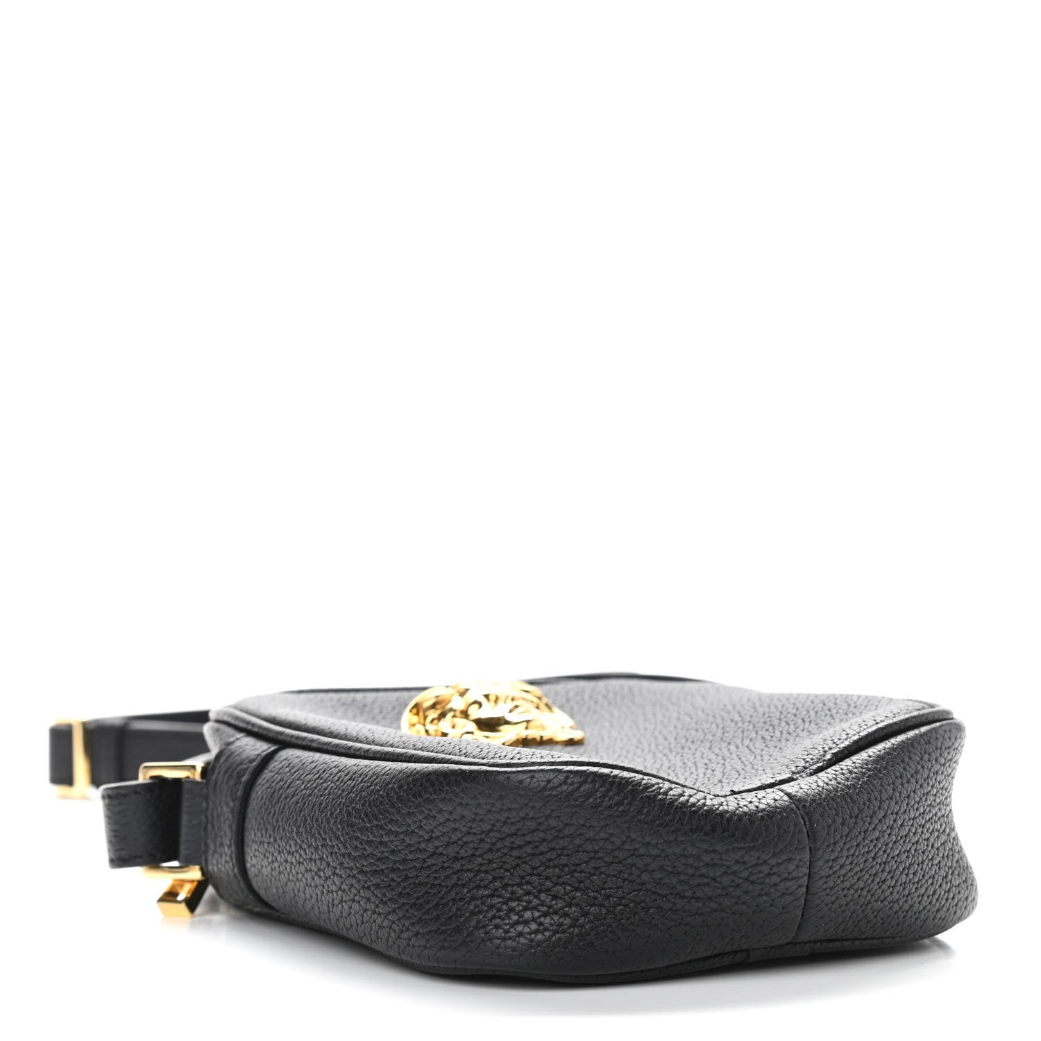 Versace Grained Calfskin Small Medusa Messenger Bag Black 3 of 10