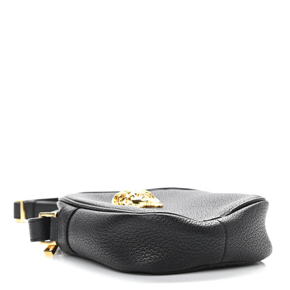 Versace Grained Calfskin Small Medusa Messenger Bag Black 3 of 10