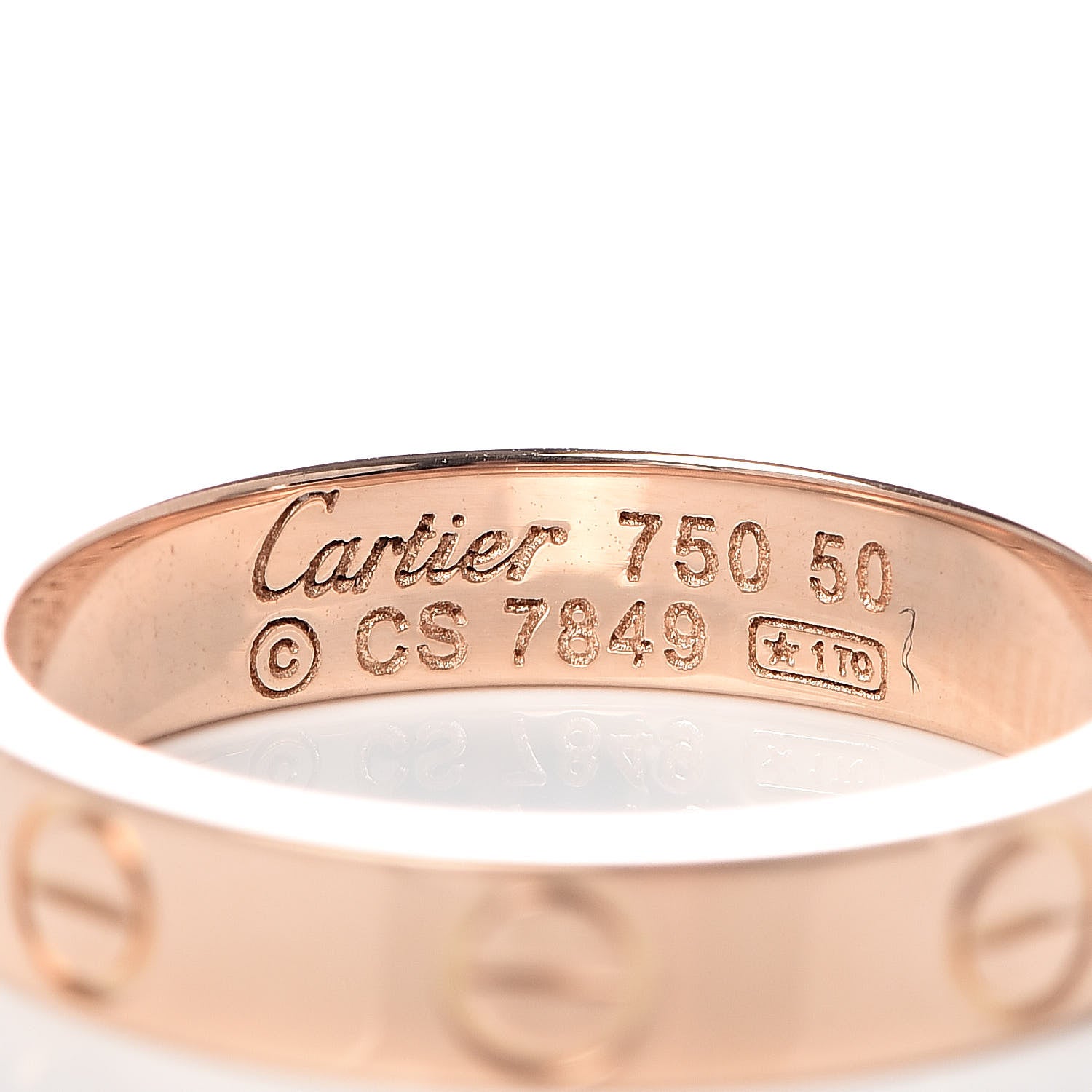 Cartier 18K Pink Gold 3.5mm LOVE Wedding Band Ring 50 5.25 4 of 4