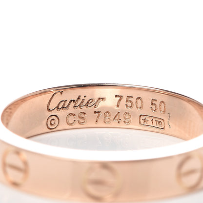 Cartier 18K Pink Gold 3.5mm LOVE Wedding Band Ring 50 5.25 4 of 4