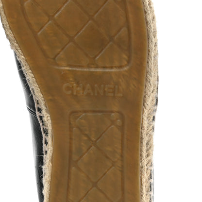 Chanel Lambskin CC Espadrilles 39 Black 6 of 11