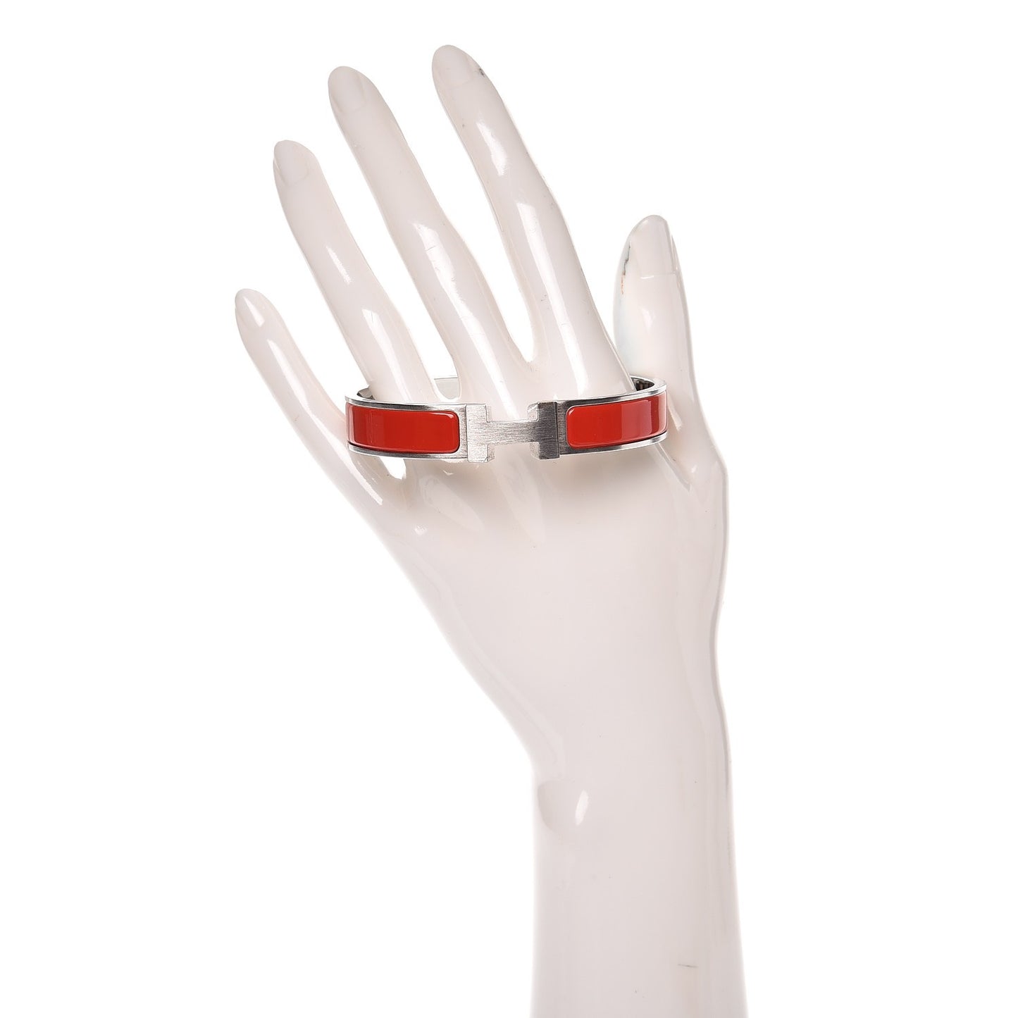 Enamel Narrow Clic Clac HH Bracelet GM Rouge Vif
