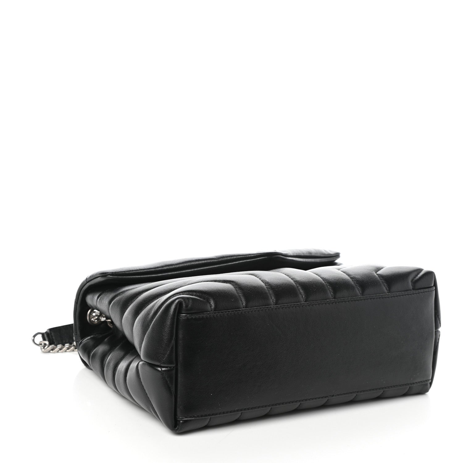 Saint Laurent Calfskin Y Quilted Monogram Small Loulou Chain Satchel Black 4 of 11