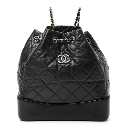 Chanel Aged Calfskin Quilted Small Gabrielle Backpack Black 1 of 10