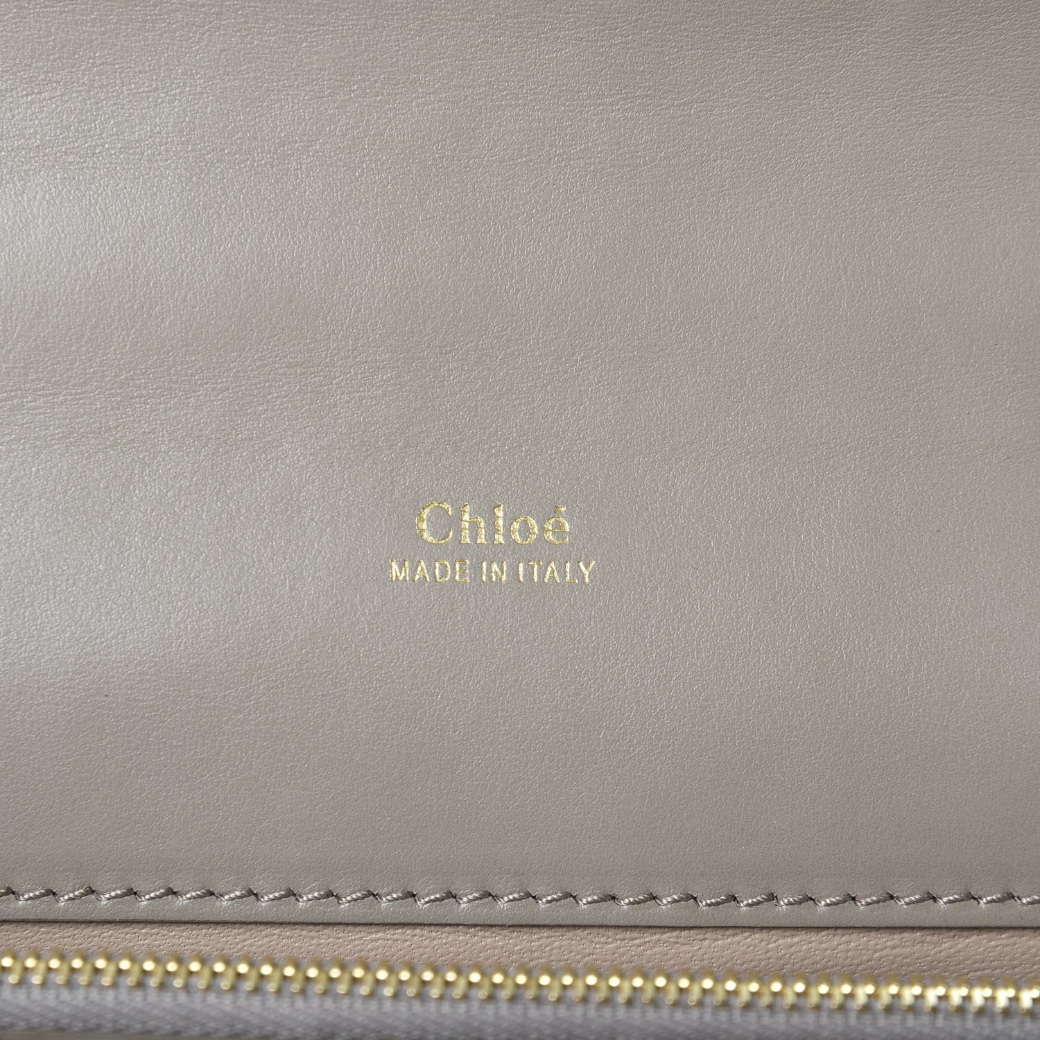 Chloe Shiny Goatskin Calfskin Aby Chain Shoulder Bag Motty Grey 7 of 9