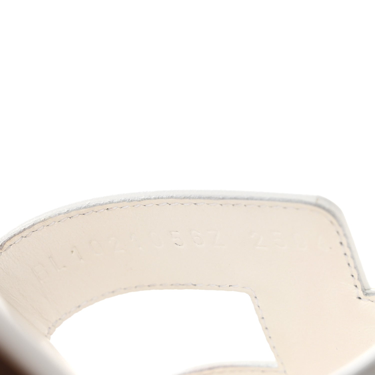 Hermes Box Calfskin Oran Sandals 38.5 White 9 of 10