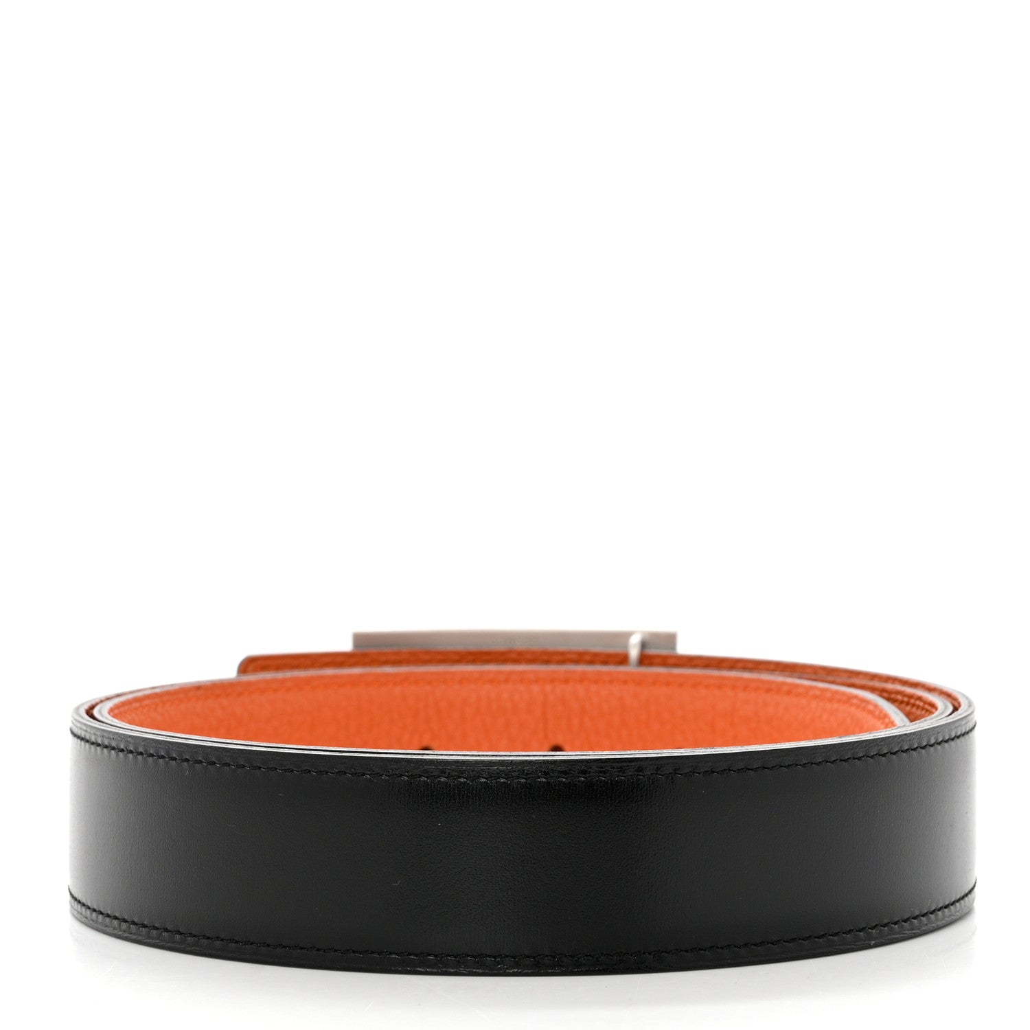 Hermes Swift Togo 32mm Collier De Chien CDC Belt 95 Black Orange 2 of 6