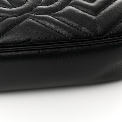 Gucci Calfskin Matelasse Small GG Marmont Chain Shoulder Bag Black 13 of 16