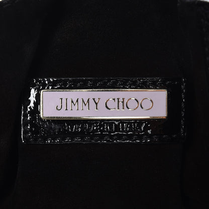 Jimmy Choo Patent Suede Mandah Shoulder Bag Black 7 of 8