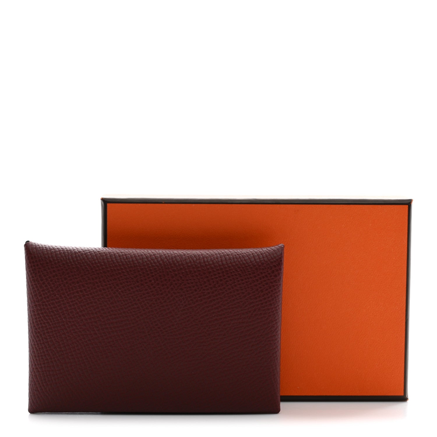Hermes Epsom Calvi Card Case Rouge H 9 of 9