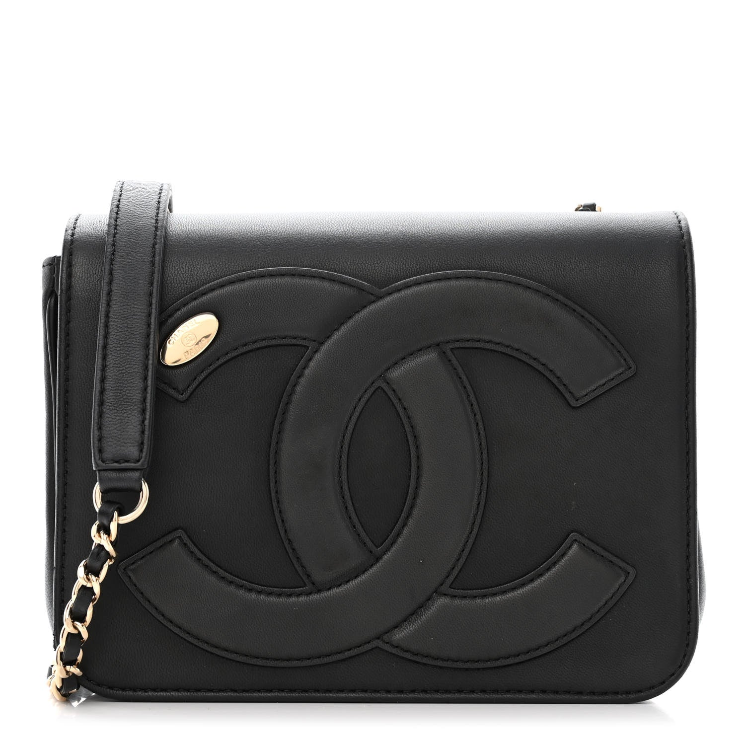 Chanel Lambskin CC Mania Flap Bag Black 1 of 10