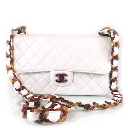 Chanel Lambskin Medium Bekko Resin Flap White 1 of 12