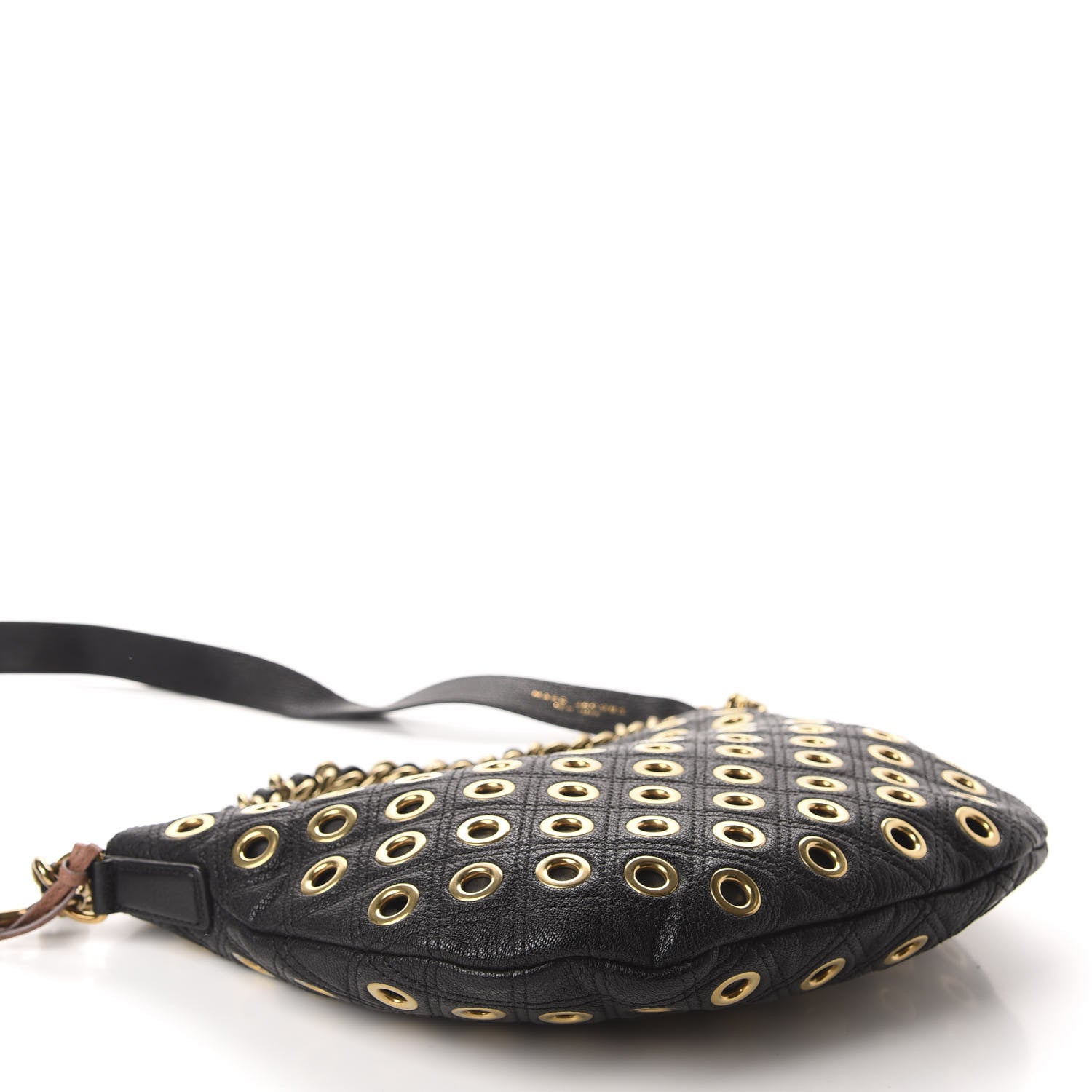 Marc Jacobs Goatskin Quilted Grommet Small Nomad Hobo Black 4 of 10